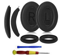 Aiivioll Ear Pads Cushions+Silicone Earpads Cover +Headband Cover Protector +Headband,Replacement Kit for Bose QuietComfort 35 QC35 QC35II Headphones,Easy To Install Black