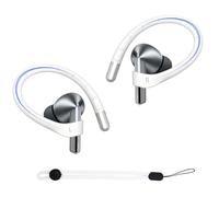 Aiivioll Memory Ear Hooks for Samsung Galaxy Buds 3 Pro & Galaxy Buds 3 (with Anti-Lost Cord) Built-in Memory Wire, Non-Slip Sports Accessories, Ear Hooks (White)