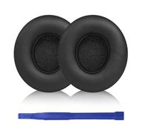 Aiivioll Replacement Earpads for Beats Solo 4 Protein Leather Ear Cushion Covers for Solo 4 Wireless On-Ear Headphones, Soft Protein Leather Ear Pads, Sound Insulation, Memory Foam (Black)