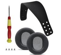 Aiivioll Replacement Gel Ear Pads + Silicone Headband for Audeze Maxwell Headphones, Replacement Ear Pads Made of Cooling Gel and Soft Foam (Black)