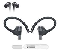 Aiivioll Titanium Ear Hooks for Galaxy Buds 3 Pro/FE/3, Anti-Slip, Black | Includes anti-lost lanyard, soft silicone, secure sports fit, remove before charging, compatible with Buds 3 Pro/3 FE/3