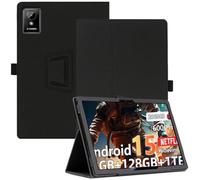 AIJAKO Tablet Case for Raemond K50 Tablet 10 inch Android 15 Tablets, Premium PU Leather Folio Folding Stand Protective Case Cover with Hand Strap Magnet for Raemond K50, Black