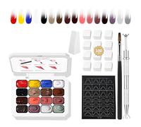 AIJIMEI 16 Ombre gel nail polish, realizing gradual ombregel effect, easy to use, durable, French DIY nail polish, suitable for nail lovers gelombre. (set3)