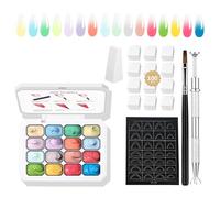 AIJIMEI 16 Ombre gel nail polish, realizing gradual ombregel effect, easy to use, durable, French DIY nail polish, suitable for nail lovers gelombre. (set7)