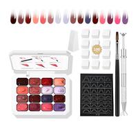 AIJIMEI 16 Ombre gel nail polish, realizing gradual ombregel effect, easy to use, durable, French DIY nail polish, suitable for nail lovers gelombre. (set6)