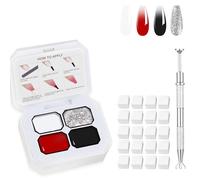 AIJIMEI Colorful Ombre Gel Set With 4 Brilliant Colors With 100pcs Nail Sponges & Grabbing Pen,Ombre Nail Polish Glitter And Eye-Catching For Women Essential Nail Art Tool (B10)