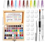 AIJIMEI Ombre Nail polish Set With 60-Color Combination, Soft And Easy To Shoot, Effortlessly Creating Ombre Gel Dreamy Blending Effect Essential For Home Nail DIY