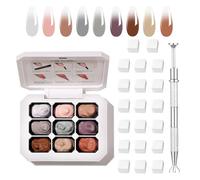 AIJIMEI Ombre Nail polish Set With 9-Color Combination, Soft And Easy To Shoot, Effortlessly Creating Ombre Gel Dreamy Blending Effect Essential For Home Nail DIY(A2)