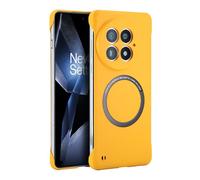 Aijohnny Phone Case for OnePlus 13 Case, [Compatible with Magsafe][Full Camera Protection],Upgraded Magnetic Ultra-Thin Slim Phone Cover, Shockproof Protective PC Case for Women and Men (Yellow)