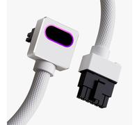 AIJS 12+4Pin(16-pin) 12VHPWR GPU Modular Cable-Direct Connection Cable for NVIDIA GeForce RTX 40/5070/5080 Series Graphics Cards,18AWG 90°Right-Angle Design,Not an Extension Cable(White, Clip B-50CM)