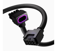 AIJS 8PIN CPU Extension Cable,ARGB PC Cable with 5V 3Pin,18AWG 90°Design for Cleaner PC Builds,Male-to-Female for Various CPU.30CM(Black-CPU-Clip A)