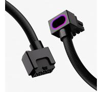 AIJS 8PIN GPU Extension Cable,ARGB PC Cable with 5V 3Pin,18AWG 90°Design for Cleaner PC Builds,Male-to-Female for Various GPU.30CM(Black-GPU-Clip B)