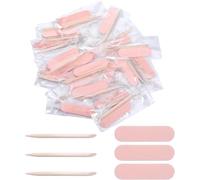 Aikaka 20PCS Mini Nail Files Disposable Cuticle Pusher for Press on Nails Double Sided Nail Files Manicure Pedicure Tools