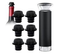 AIKARO - Wine Saver Preserver 1 Vacuum Pump with 6 Wine Bottle Stoppers
