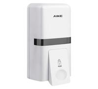 AIKE AK1008 Liquid Soap Dispenser Wall Mounted, 800ML Plastic Manual Hand Soap Dispenser for Public Usage(White)
