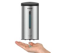 AIKE Automatic Soap Dispenser, Stainless Steel Liquid Dispenser AK1205E | 740m Large Capacity, Dual-Mode Installation,5-Level Adjustment, Waterproof Soap Dispenser for Home or Commercial Settings