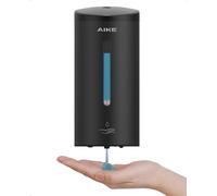 AIKE Classic Automatic Soap Dispenser Wall Mounted, Stainless Steel Finish | Dual-Mode Installation, 740ML Large Capacity, 5-Level Adjustment, Waterproof Soap Dispenser for Home or Commercial Settings
