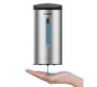AIKE Classic Automatic Soap Dispenser Wall Mounted, Stainless Steel Finish | Dual-Mode Installation, 740ML Large Capacity, 5-Level Adjustment, Waterproof Soap Dispenser for Home or Commercial Settings
