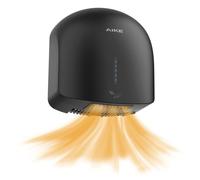 AIKE GentleAir Warm Hand Dryer, Low Noise for Home & Bathrooms, AC220V-240V, Midnight Black