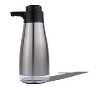 AIKE Soap Dispenser Manual Pump, 450ml Stainless Steel for Kitchen Dish | Easy Push Pump, Brushed Stainless Steel Finish, Easy Refill, Transparent Window, Compact Design for Liquid Soap