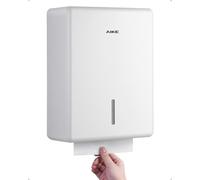 AIKE Widened Paper Towel Dispenser, 400-Sheet Wall Mounted for H2, H3, Z/V/C-Fold & Multifold Papers (Fits Size ≤25.2 * 11.5cm), AK5302H