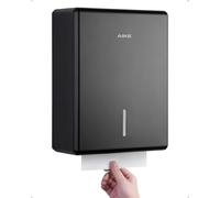 AIKE Widened Paper Towel Dispenser, 400-Sheet Wall Mounted for H2, H3, Z/V/C-Fold & Multifold Papers (Fits Size ≤25.2 * 11.5cm), AK5302H