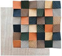 AIKEAIKESI Acoustic Diffuser - 11.8 X 11.8 X 1.2 Inches Sound Proof Wall Panels,Wood Acoustic Panels Reduce Distinct Echo Preserve Room Liveliness,Decorative Sound Panels for Walls