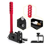 aikeec 64 Bit USB Handbrake PC Handbrake Hall Sensor for PC Widows Sim Racing Games G25 G27 G29 T500 FANATECOSW DIRT RALLY (With Clamp, Red)