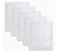 AIKEFOO Oreo Cookie Chocolate Mold, 5 Pack, 6 Cylinders Each, Chocolate Covered Oreos, Candy, Cookies, Cakes, Soap Molds, BPA Free, Plastic, Polyethylene Terephthalate, Transparent