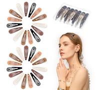 Aikeis 30 Pieces 5 Colors Metal Snap Snap Hair Clips Shiny Look 2 Inch Hair Clips for Women Girls Hair Accessories