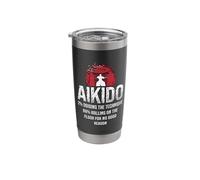 Aikido 2% Doing The Technique Samurai Sports Fighter Aikido Stainless Steel Insulated Tumbler