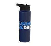 Aikido Dad Martial Artist Japanese Art Aikidoka Father's Day Stainless Steel Insulated Water Bottle