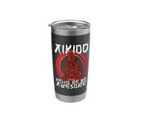 Aikido Helps Me Be Awesome Combat Samurai Fighter Aikido Stainless Steel Insulated Tumbler