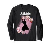 Aikido Japan Cherry Blossom Japanese Martial Art Aikido Long Sleeve T-Shirt
