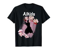 Aikido Japan Cherry Blossom Japanese Martial Art Aikido T-Shirt