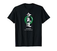 Aikido Japan Martial Arts Calligraphy Design T-Shirt