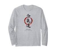 Aikido Japanese Kanji Calligraphy Martial Arts Japan Gift Long Sleeve T-Shirt