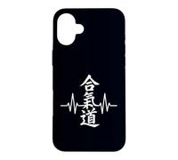 Aikido Kanji Heartbeat Pulse Martial Arts Training Case for iPhone 16 Plus