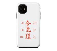 Aikido Martial Arts Japanese Kanji Harmony Energy Way Design Case for iPhone 11