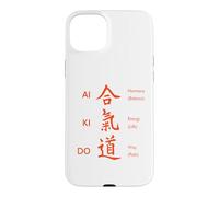 Aikido Martial Arts Japanese Kanji Harmony Energy Way Design Case for iPhone 15 Plus