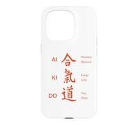 Aikido Martial Arts Japanese Kanji Harmony Energy Way Design Case for iPhone 15 Pro