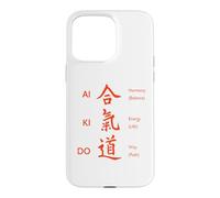 Aikido Martial Arts Japanese Kanji Harmony Energy Way Design Case for iPhone 15 Pro Max