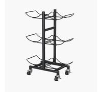 Aikimfuly Bucket storage rack,5 Gallon Water Bottle Holder with 4 Wheels, 3-Tier Movable Cooler Holder, Water Bottle Storage Rack - Holds 6 Bottles- Heavy Duty Stand for Home, Office, Classroom, Gym