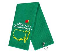 Aikiprety Funny Golf Towel, Funny Golf Towel for Golf Bags with Clip, Golf Gift for Men Husband Boyfriend Dad, Birthday, Cristmas Gifts for Golf Fan - Marsters Tournament (Green)