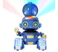 Aikmi Robot Toys for Kids 4-12, RC Robot w/Projector Night Light (blue) | Rechargeable RC Robot with Projector Night Light, Gesture Control & Music, Fun Interactive Toy & Ideal Gift for Kids