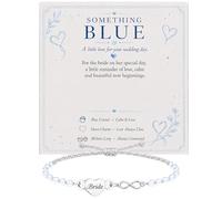 AIKOBAA Bride Something Blue Bracelet - Something Blue for the Bride, Wife-to-be Gifts, Life Charms Bracelets for Women, Hen Party Gifts for the Wife-to-be, with Card