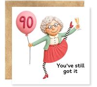 AIKOBAA Funny 90th Birthday Card for Women - ‘You’ve Still Got It!’ Eightieth Birthday Greeting Card for Mum, Grandma, Nan, Auntie, Sister, Wife, Milestone Keepsake Card