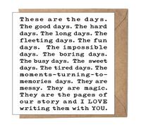 AIKOBAA Heartfelt Anniversary Card for Women Men, Romantic Keepsake Gift for Husband Wife Couple Partner, Love You Card for Boyfriend Girlfriend
