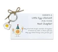 AIKOBAA Little Toast Celebration Keychain - Funny ‘Next Chapter’ Novelty Keyring for New Job, Graduation, Promotion | Inspirational Gift for Women, Men, Friends & Family (Next Chapter-2)