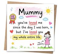 AIKOBAA Mummy Birthday Card - Mothers Day Card from Son Daughter, Grandma Mothers Day Card, Step Mum Mothers Day Card, Wife Mothers Day Card from Husband, with Kraft Envelope